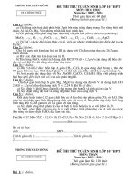 Bộ đề thi vào 10: Toán - Văn - Hoá