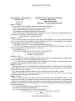 đề thi chuyên hóa