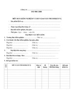 BIÊN BẢN KIỂM NGHIỆM VÀ BÀN GIAO SẢN PHẨM/DỊCH VỤ