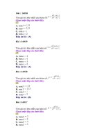 Bộ đề trắc nghiệm số 30 (có đáp án)