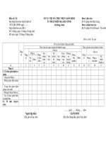 MẪU SỐ VỤ VIỆC ĐÃ THỰC HIỆN GIÁM ĐỊNH TƯ PHÁP TRÊN ĐỊA BÀN TỈNH