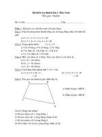 Kiểm tra định kì lần 3, Toán 2