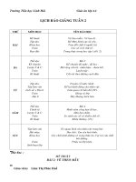 Giáo án lớp 4 sáng tuần 2