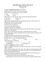 Đề, đáp Hóa 9 kỳ 2