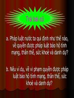 BÀI 17: QUYỀN BẤT KHẢ ....CHỔ Ở