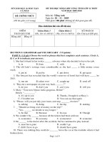 ĐỀ THI CHỌN HỌC SINH GIỎI LỚP 12 VÒNG TỈNH NĂM HỌC 2009 – 2010 MÔN TIẾNG ANH - SỞ GIÁO DỤC VÀ ĐÀO TẠO NGHỆ AN