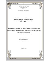 Hoàn thiện công tác kế toán tập hợp chi phí và tính giá thành sản phẩm tại công ty cổ phần xây dựng công trình giao thông 484 