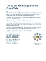 phong thuy - tim su can doi cho ngoi nha nho phong thuy