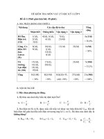 ĐỀ KIỂM TRA MÔN VẬT LÝ HỌC KỲ I LỚP 9 Đề số 1