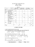 Đề, đáp Toán 6 kỳ 2 có ma trận . Số 08