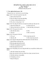 Đề, đáp Sinh 9 kỳ 2