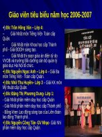 CÁC GƯƠNG MẶT TIÊU BIỂU