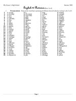 Engilsh 10 Revision - part 1