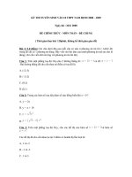 KỲ THI TUYỂN SINH VÀO 10 THPT NAM ĐỊNH 2008