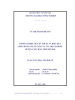 [Luận văn]đánh giá hiệu quả kỹ thuật và hiệu quả phân bổ sản xuất cam của các hộ gia đình huyện văn chấn , tỉnh yên bái 