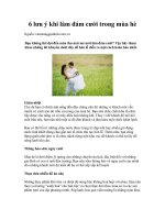 6 lưu ý khi làm đám cưới trong mùa hè 