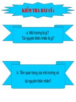 Bài 14: Bảo vệ môi trường và tài nguyên thiên nhiên