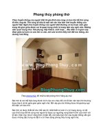 Phong thủy phòng thờ 