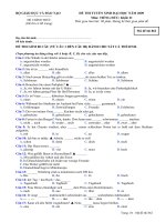 ĐỀ THI TUYỂN SINH ĐẠI HỌC NĂM 2009 Môn: TIẾNG ĐỨC; Khối: D 862 