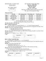 Đề thi HSG tỉnh Thanh Hoá 2009