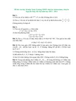 Đề thi vào lớp 10 môn Toán Trường THPT chuyên Amsterdam, chuyên Nguyễn Huệ, Hà Nội năm học 2013 - 2014