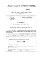 Mẫu giấy phép hoạt động cai nghiện ma túy 