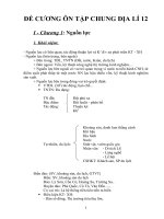 Đề cương địa lí 12