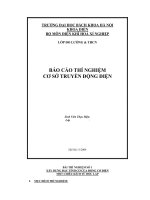 BÁO CÁO THÍ NGHIỆM CƠ SỞ TRUYỀN ĐỘNG ĐIỆN