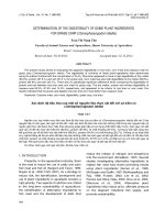 DETERMINATION OF THE DIGESTIBILITY OF SOME PLANT INGREDIENTS FOR GRASS CARP (Ctenopharyngodon idella)