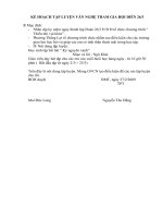 KẾ HOẠCH TẬP LUYỆN VĂN NGHỆ THAM GIA HỘI DIỄN 26