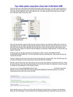 Tạo nhiều phân vùng khác nhau trên USB