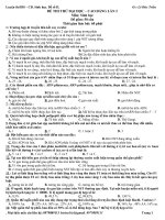 ĐỀ THI THỬ ĐẠI HỌC – CAO ĐẲNG LẦN 2 Môn: Sinh học