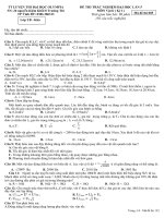 ĐỀ THI TRẮC NGHIỆM ĐẠI HỌC LẦN 5 MÔN Vật lí ( Kỳ I )