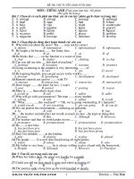 ĐỀ THI THỬ TUYỂN SINH LỚP 10 - THÁI BÌNH ( SỐ 13)