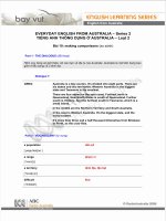 EVERYDAY ENGLISH FROM AUSTRALIA – series 2 10 