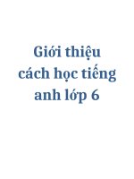 Giới thiệu cách học tiếng anh lớp 6 