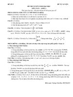 ĐỀ THI THỬ ĐẠI HỌC KHỐI A MỚI NHẤT