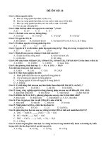 Đề ôn thi thử Hóa – Đại học 14