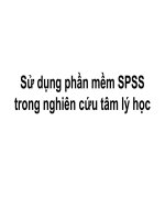 Bài giảng dạy SPSS