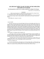 ĐặC ĐIểM SINH TRƯởNG CủA MộT Số GIốNG CHè MớI TRồNG BằNG CàNH GIÂM TạI TÂY NGUYÊN