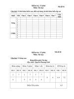 Bài tập phần bảng biểu