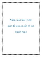 Những đòn tâm lý đơn giản để tăng sự gắn bó của khách hàng 