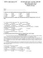 đề thi học kỳ lớp 11