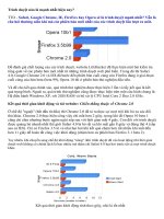 Trình duyệt nào là mạnh nhất hiện nay