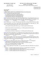 ĐỀ THI TUYỂN SINH ĐẠI HỌC NĂM 2009 Môn thi: VẬT LÍ; Khối: A-Đề 742 