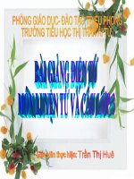 LUYỆN TỪ & CÂU LỚP 3 NHÂN HÓA ĐẶT CÂU HỎI CHO BỘ PHẬN TRẢ LỜI CÂU HỎI ĐỂ LÀM GÌ