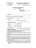 CẤP GIẤY PHÉP XÂY DỰNG