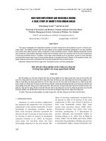 NON-FARM EMPLOYMENT AND HOUSEHOLD INCOME: A CASE STUDY OF HANOI'S PERI-URBAN AREAS