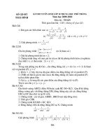 de thi vao lop 10 THPT tinh Thai Binh