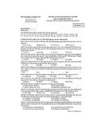 Đề Thi & Đáp ánHoá học DDH 09